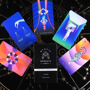 Segunda-feira, um deck para os modernos místicos S e E-Guidebook Game presentes Arcana Tarot Card Divinati