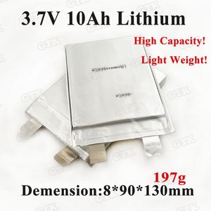 7PCS 3.7V 10AHリチウムポリマーバッテリー8090130 for DIY 12V 24Vポータブル医療機器RCモデルスクーターパワーバンクゴルフカート