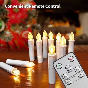 Christmas Tree Clip Candle Flameless Flashing With Remote And Suction Cup, LED Candles For Halloween Birthday Garden Decoration 210702