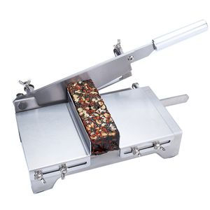 Manuell slicer Ejiao Cake Cutting Machine Nougat Pastry Vegetailer Slicer Rostfritt stål Köttskärare