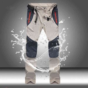 Męskie spodnie Cargo Wodoodporne Oddychające Oddychające Szybkie Suche Joggers Wiosna Summer Casual Męskie Solidne Spodnie Taktyczne Długie Spodnie H1223