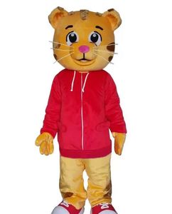 Daniel Tiger Maskottchen Kostüm Daniel Tiger Pelz Maskottchen Kostüme für Halloween Party Maskottchen Kostüm Erwachsene Charakter Cartoon