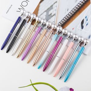 21 Colors Metal Ballpoint Pen Student Writing Pearl Ballpoints Pens Supplies School Business Office Signature Stationery BH5032 WLY