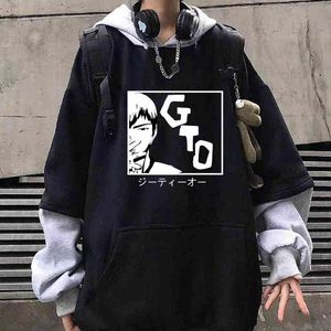 2021 Anime Manga GTO Büyük Öğretmen Onizuka Hoodie Tişörtü Harajuku Uzun Kollu Streetwear Giyim Unisex H1227