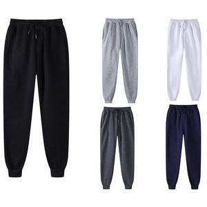 Brand Pants Men And Women Winter Casual Pants Fashion Jogging Autumn Black White Sports Pants Solid Color Daily Sweatpants 211201