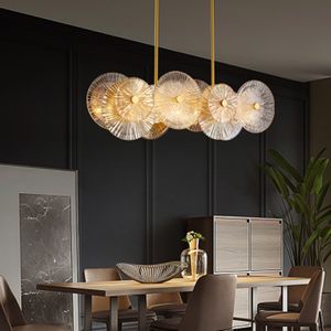 Postmodern chandelier Lamps light luxury simple Nordic living dining room bedroom tea personality glass lamps lighting beaut