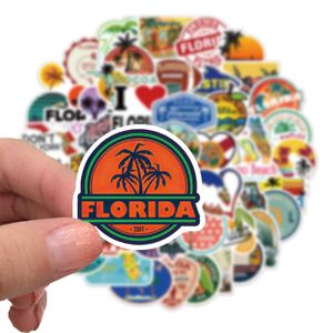 50Pcs Florida Outdoor Scenery Stickers Non-random For Car Bike Luggage Sticker Laptop Skateboard Motor Water Bottle Snowboard wall Decals Kids Gifts