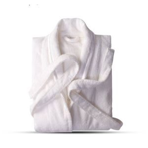Inverno 100% algodão Bathrobe Mulheres Toalha de Lã Kimono Bathrobe roupão Solto Sleepwear Lingerie Intimate Casual Nightgown Unisex 210901