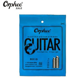 Orphee RX15 009-042 سلاسل الغيتار الكهربائي سبيكة النيكل سلسلة سوبر ضوء التوتر الغيتار الملحقات
