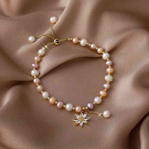 Chain Korea Tanshui Pearl Crystal Daisy Bracelet