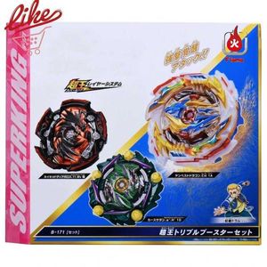 Laike B171 Spinning Top Tempest Dragon Super King Triple Booster Set with Launcher X0528