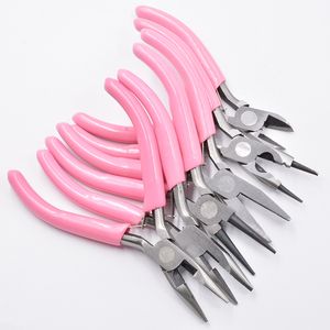 Pink Color Anti-slip Handle Splicing and Fixing Jewelry Pliers Tools Equipment Kit for DIY Jewelery Accessory Design