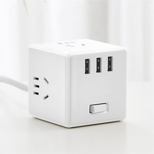 Xiaomi Mijia Rubik's Cube Converter Protection Strip Strip 3USB Socket PD Fast Charger Plug-in Conwertery przewodowe