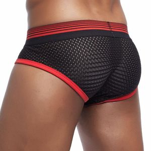 Ihåliga sexiga korta män underkläder gay boxer briefs mesh cuecas masculina homme man boxershorts calzoncillos hombre slip jockstrap underbyxor