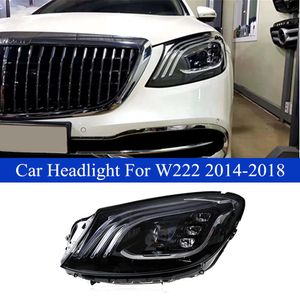 Benz S sınıfı için araba LED kafa ışık montajı W222 DRL Far W223 S350 S400 Dinamik Dönüş Sinyal Açı Göz Far 2013-2020