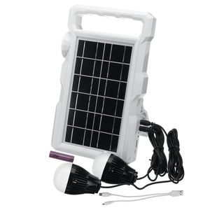 2400mAh painel solar trabalho de trabalho recarregável sistema gerador de armazenamento LED camping à pesca ao ar livre lâmpada