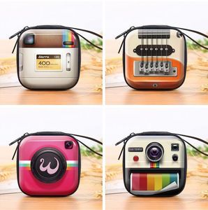 Coin Purse Small Portable Retro Tinplate Zipper Wallet Key Case Change Bags Children Camera Radio Piano Pouch Kids Christmas Gift Birthday Presents Party Favors