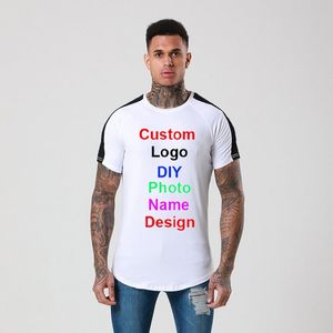 Your OWN Design Brand Picture letters Custom Mens DIY Cotton T Shirt Gym Bodybuilding Short Sleeve T-Shirt Fitness Clothing 210421