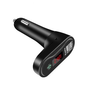 C6 FM-Transmitter, Aux-Modulator, kabellose Bluetooth-Freisprecheinrichtung, Audio-MP3-Player mit Dual-Autoladegerät