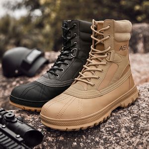 Wholesale men combat boots for sale - Group buy 2022 New Winter Mens Military Boots High Quality Outdoor Waterproof Desert Boots Special Forces Combat Boots And Ankle