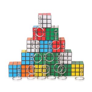 3x3x3cm Mini Tamanho Cubo Mágico com Chaveiro Quebra-cabeça Cubo Jogar Cubos Quebra-cabeças Jogos Fidget Toy Crianças Inteligência Aprendizagem Brinquedos Educativos