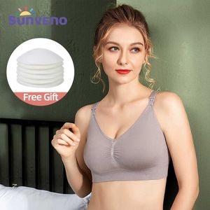 Breastfeeding Nursing Bra Maternity Feeding Bra Pregnancy Clothes - wireless cup,adjustable straps,removable padding Y0925