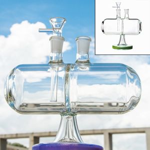 Capsule exclusivo design bong infinito cachoeira de vidro de vidro invertível gravidade 14mm fêmea articulação conjunta água bongs tubos hookah aparelhos de óleo de cera com tigela