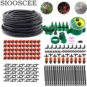 50/30m Watering Drip Irrigation System Automatic Kit Garden Timer Hose Greenhouse 210809