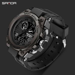 Sanda moda esportes relógios homens top marca de luxo militar quartzo relógio homens impermeável s choque relógio masculino relogio masculino g1022