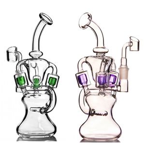 Hookahs glas bongs fab ägg rökning pipe dab rigstrar vattenrör 2 funktion brytare bas shisha