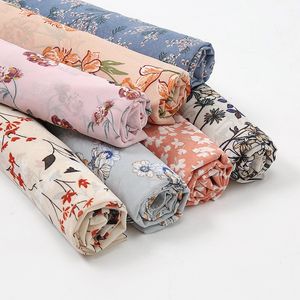 40 Cores Floral Chiffon xales Scarf Hijab Impresso Muslim Bandana Headscarf Wraps