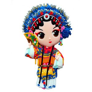 Peking Opera Chinese style Large 3D Magnetic Sticker for Fridge Refrigerator Wall Stick Magnets Souvenir Gift Home Decoration
