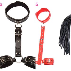 NXY SM Giocattolo per adulti Giocattoli erotici Collo Collare Manette Frusta per coppie Donna Bdsm Bondage Corda di ritenuta Gioco e Accessori Shop1220