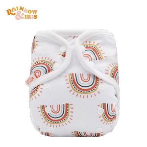 Rainbow&Iris Cute Fashion Cloth Diaper Cover With Rainbow Print Baby Gift Accessory 211028