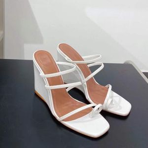 Women sandals Designer Heels wedding dress High heeled Slippers Coarse heel leather Suede Casualshoes Metal buckle for parties fashion Occupation Pure color Sexy