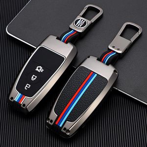 Legering Auto Key Case voor Cover Ford Fashion Mustang Explorer F-150 F-250 F-350 Remote FOB Shell Skin Holder Sleutelhangers