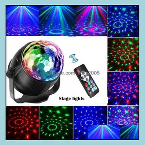 Diğer dekor bahçe lazer sahne ışıkları ev dekor rgb yedi mod aydınlatma mini dj disko dans ışığı uzaktan kumanda ile christm için