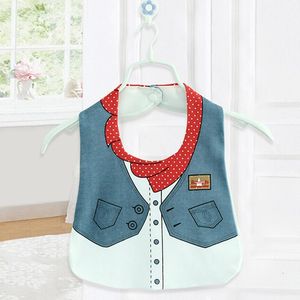 Hårtillbehör 2021 Söt Baby Bibs Toddler Bomull Lång Förkläde Tecknad Print Waistcoat Barn Foder Smock Bib Stuff