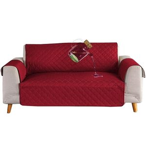 Soffa Couch Cover 100% Vattentät Skidtäker Slipcover Hela Piece Tyg Leather Seat Furniture Protector (LoveSeat) 211207