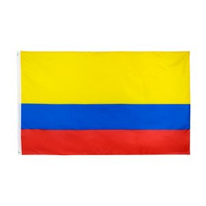 90CMX150CM 100% POLYESTER GUL BLÅ RÖD CO COLOMBIA Flagg Direktfabrik 3x5fts