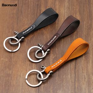 Wholesale vegetable leather for sale - Group buy Hand Made Vegetable Tanned Leather Key Chain for Men and Women