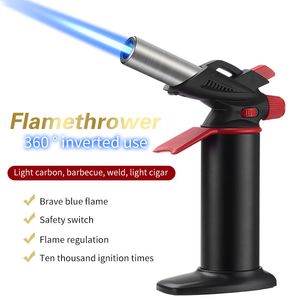 Kitchen Torch BBQ Lighter Powerful Windproof Jet Butane Lighter Professional Chef Torch with Safety Lock for Cooking Crème Brulee Baking