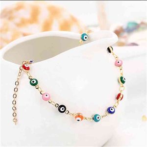 Fashion Ins Style New Colorful Wild Bracelet Greece Devil Eye Couple Beaded Bracelets for Women