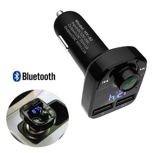 X8 FM-передатчик AUX Модулятор Bluetooth Handsfree Kit Audio MP3-плеер с 3.1A Быстрый заряд Двойное USB Автомобильное зарядное устройство Accessorie 2022