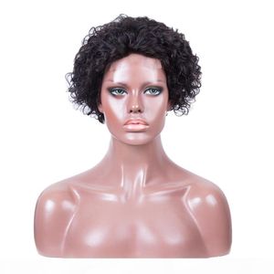 Xbl Haare großhandel-Kurzer Bob Perücken Brasilianisches jungfräuliches Haarspitze Front Menschliche Haarperücken für Schwarze Frauen Schweizer Spitze Frontal Perücke XBL Haare