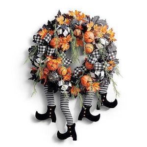 Dekorativa blommor kransar halloween dekoration krans spöke scen fest gåva prank häxa pumpa ben 4961 Q2