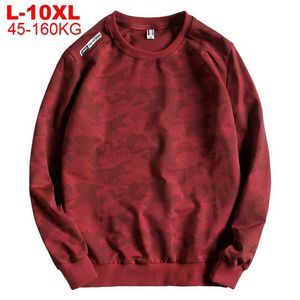 Негабаритные 10XL 160 кг Мужские толстовки для толстовки толстовки Hip Hop Pullover Китайская уличная одежда Мужчины Hoodie Plus Размер 9xL Случайный мужской толстовка 211014