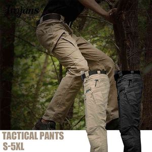 Pantaloni cargo impermeabili da uomo nuovi Pantaloni da uomo militari con tasche multiple elastiche Pantaloni da jogging all'aperto Pantaloni taglie forti Pantaloni tattici da uomo H1223