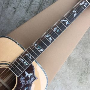 2022 new 41-inch acoustic guitar. Spruce top, Acacia sides and back, Ebony fretboard abalone shell binding
