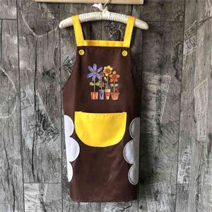 Apron Sleeveless Wipe Hand Towel Waterproof Oil-proof Gardening Pet Shop Florist Overalls Men Women Work Clothes Gowns 210629